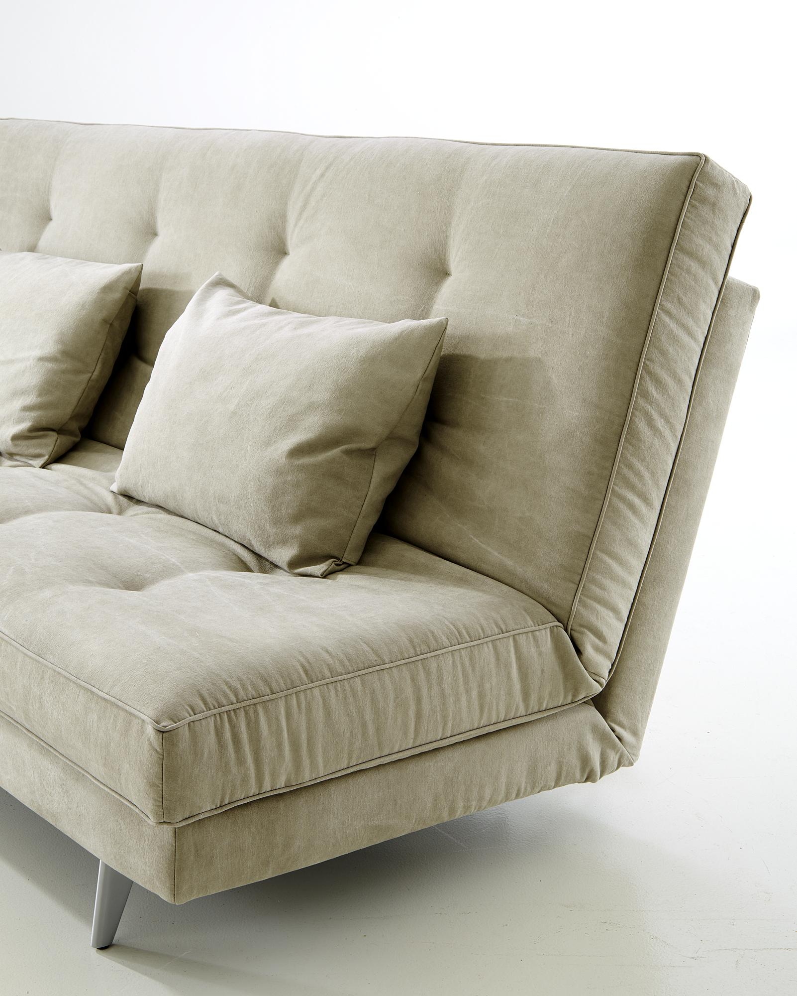 PANAMA cotton clic-clac sofa bed cover light grey 