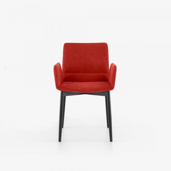 CHAIR WITH ARMS BLACK STAINED BEECH BASE Ligne Roset