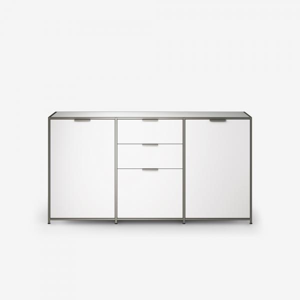 ANRICHTE 2 TÜREN 3 SCHUBLADEN LACK WEISS Ligne Roset