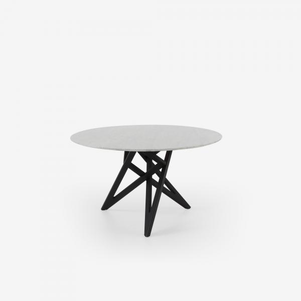 ROUND DINING TABLE BASE IN BLACK STAINED ASH MARBLE Ligne Roset