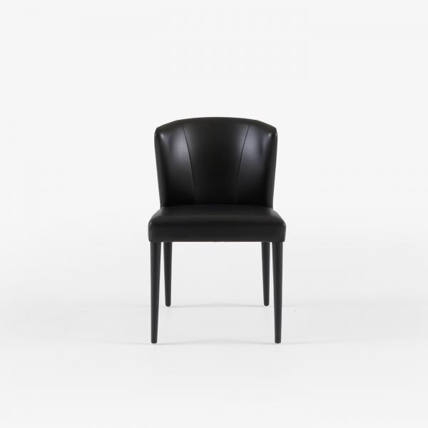 SATZ MIT 2 STÜHLEN - CIRCA LEDER SCHWARZ FÜSSE BUCHE SCHWARZ GEBEIZT Ligne Roset