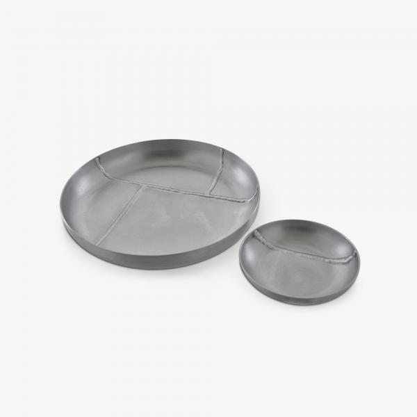 SET OF 2 DISHES BRUSHED ALUMINIUM Ligne Roset