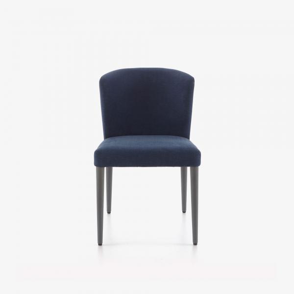 SET OF 2 DINING CHAIRS - CIRCA FABRIC-BLEU NUIT ANTHRACITE-STAINED BEECH LEGS Ligne Roset
