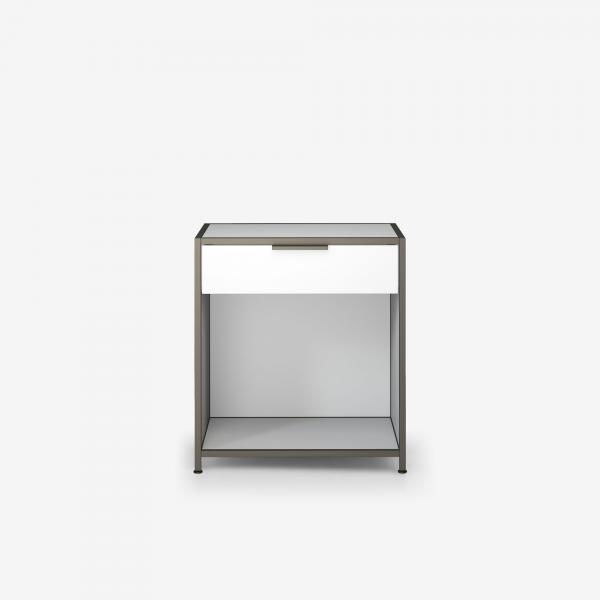 BEDSIDE TABLE 1 DRAWER WHITE LACQUER Ligne Roset